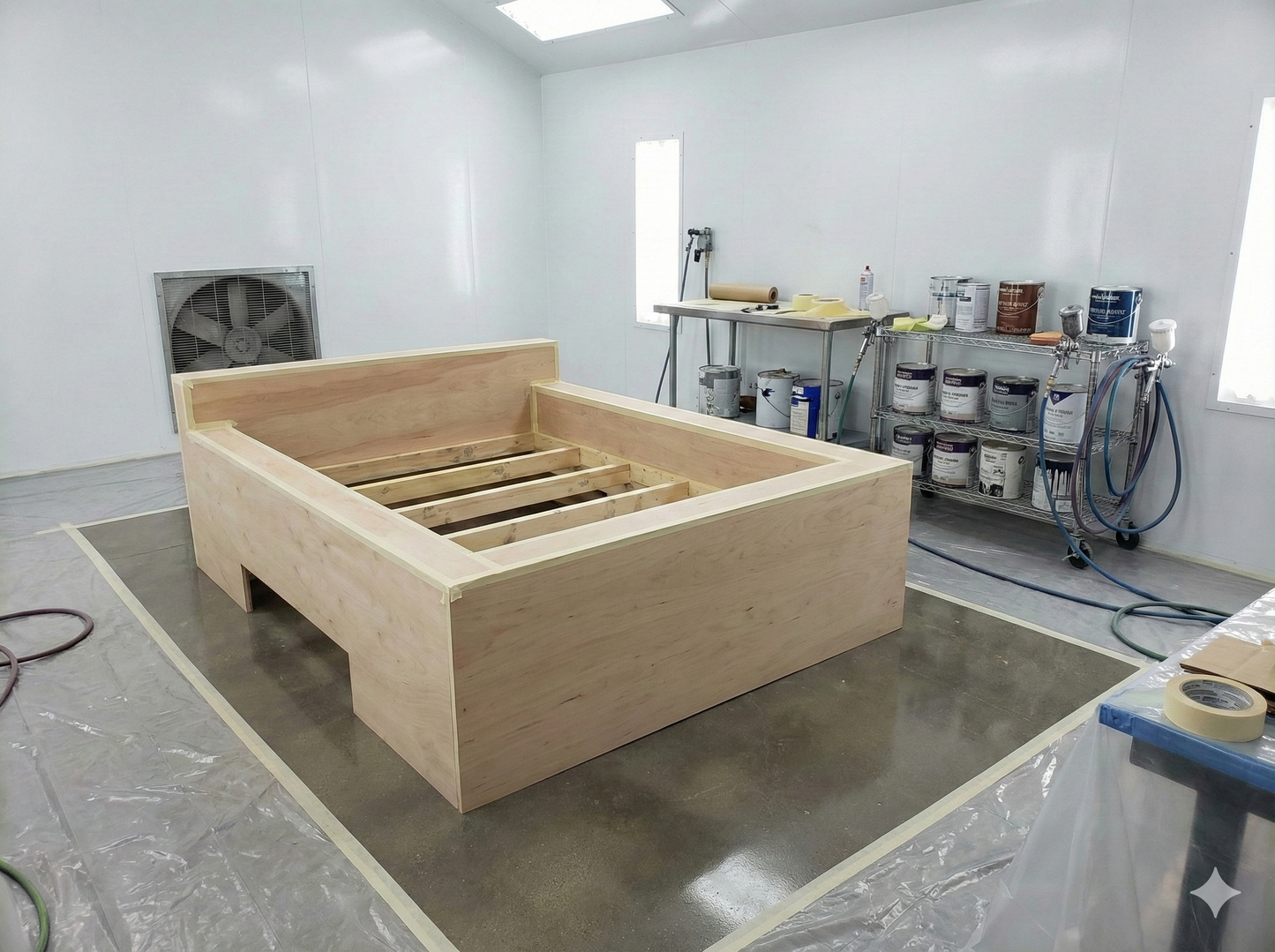 The Stockton Mill | Architectural Block Full size Bed: High-End Guest Retreat