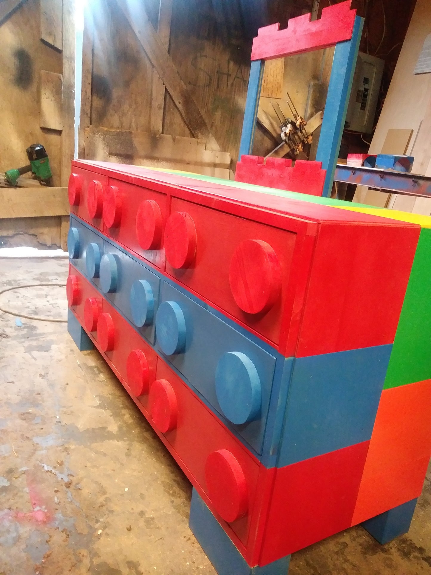 Kids block dresser