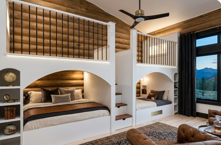 The Hacienda Quad: Artisan-Grade Custom Hospitality Bunkbed Suite