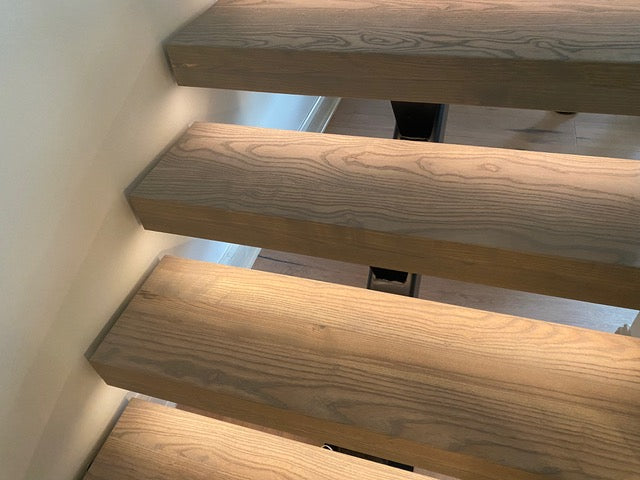 Extra Thick Custom Wood Stair Treads | Ash, Oak, or Maple
