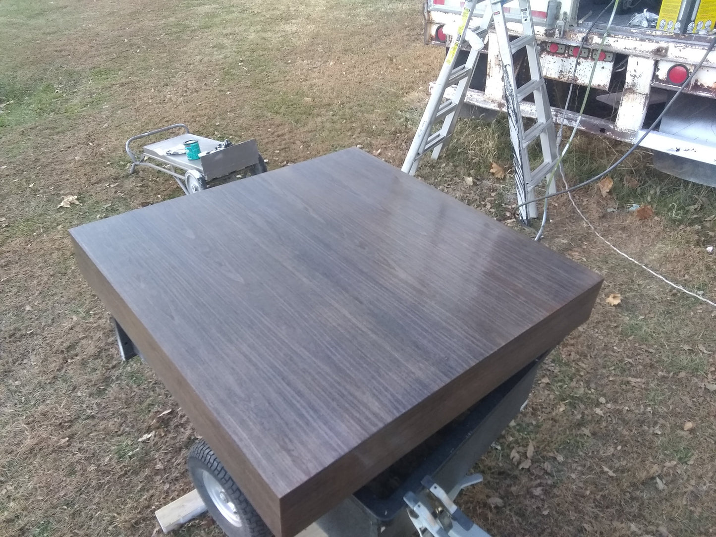 The Stockton Mill Bespoke Floating Coffee Table - Modern Minimalist Walnut - Large