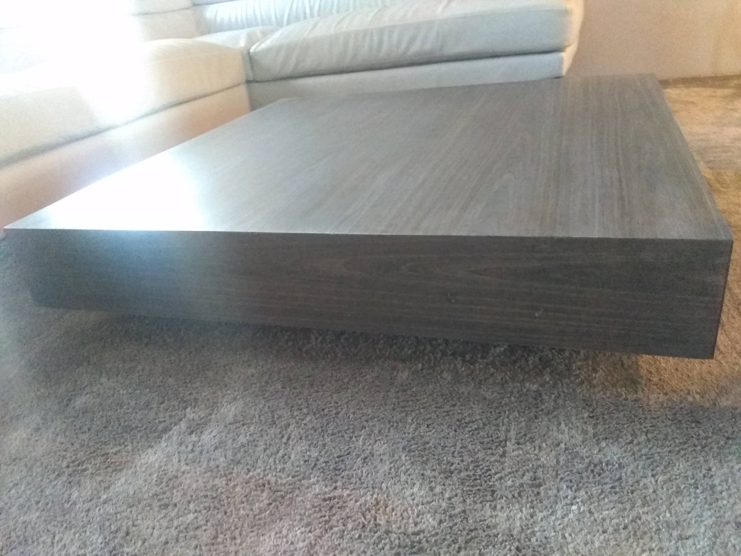 The Stockton Mill Bespoke Floating Coffee Table - Modern Minimalist Walnut - Large