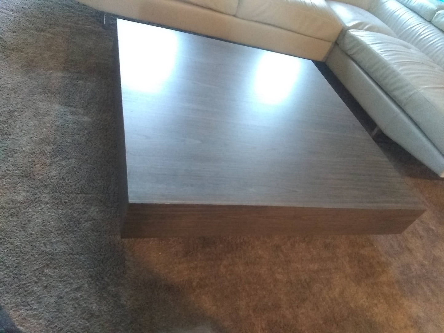 The Stockton Mill Bespoke Floating Coffee Table - Modern Minimalist Walnut - Large