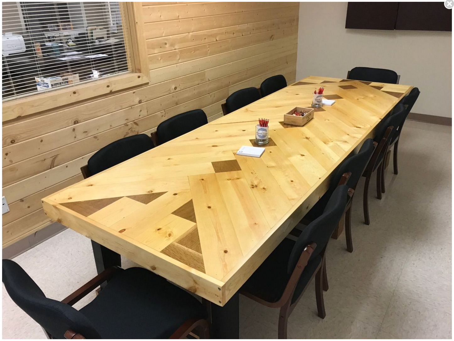Chevron Table, Conference or Dining