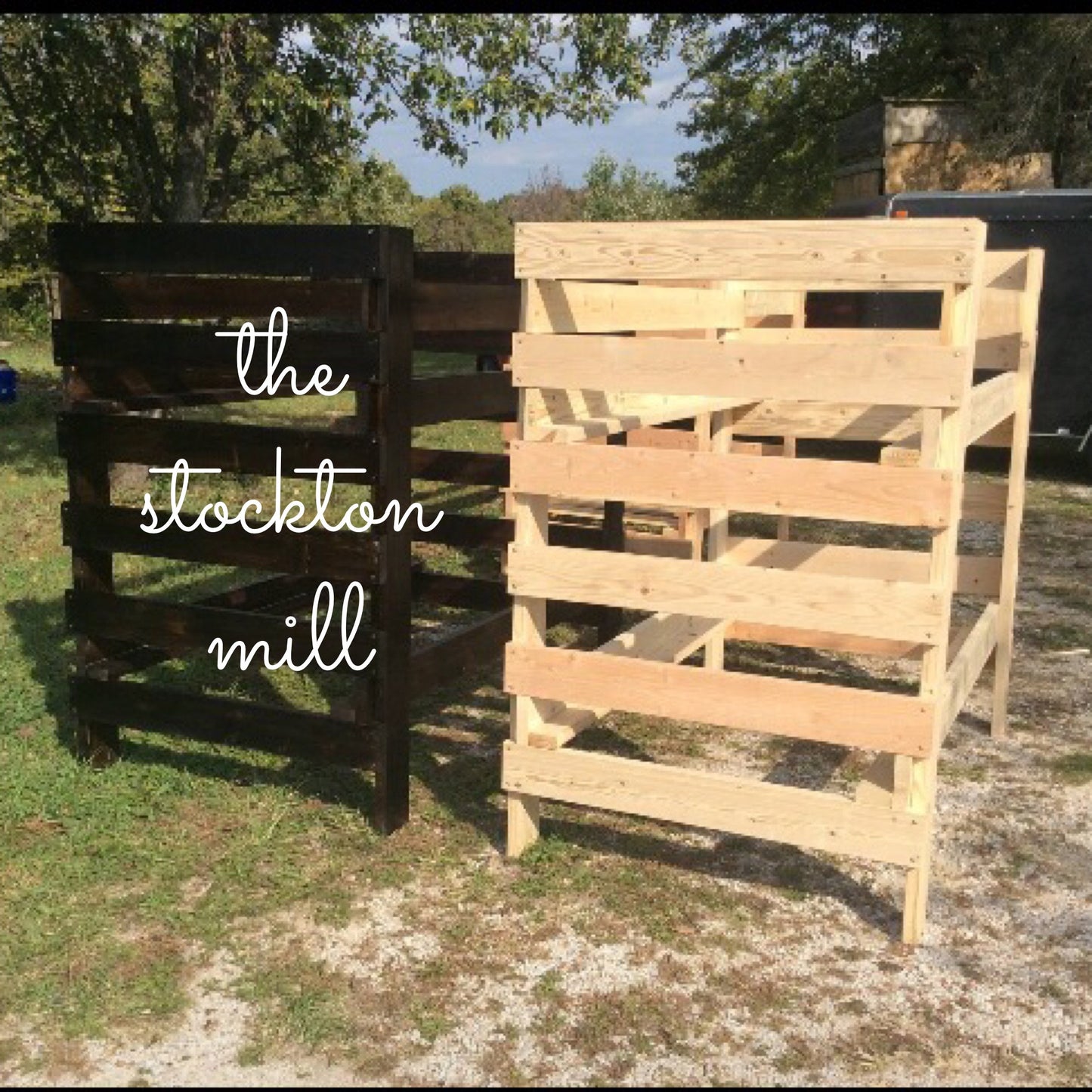 The Ozark Heritage: Handcrafted Solid Pine Twin Bunk Beds - High-Capacity 2x6 Construction - Custom Artisan Stained Finish