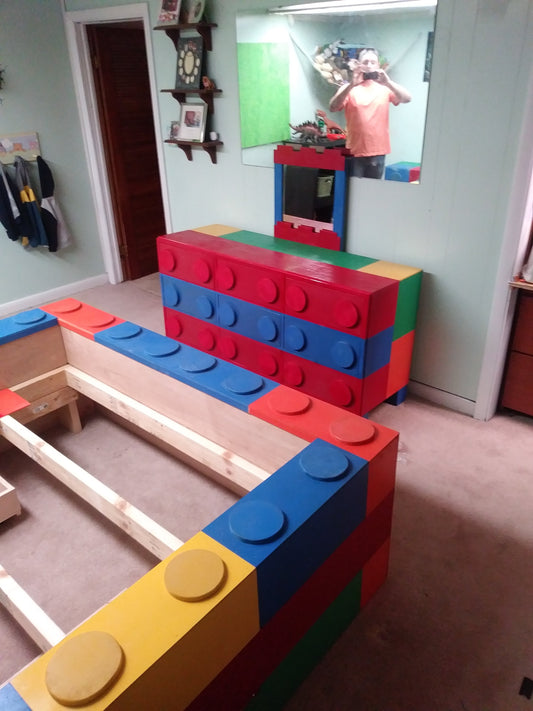 Kids block dresser