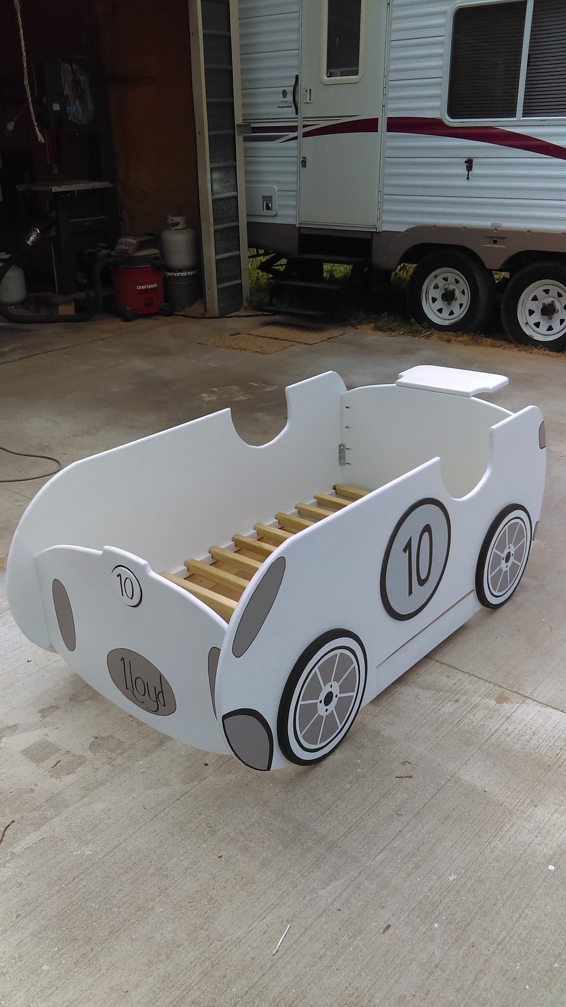 Kids bed, Toddler bed, Race car bed