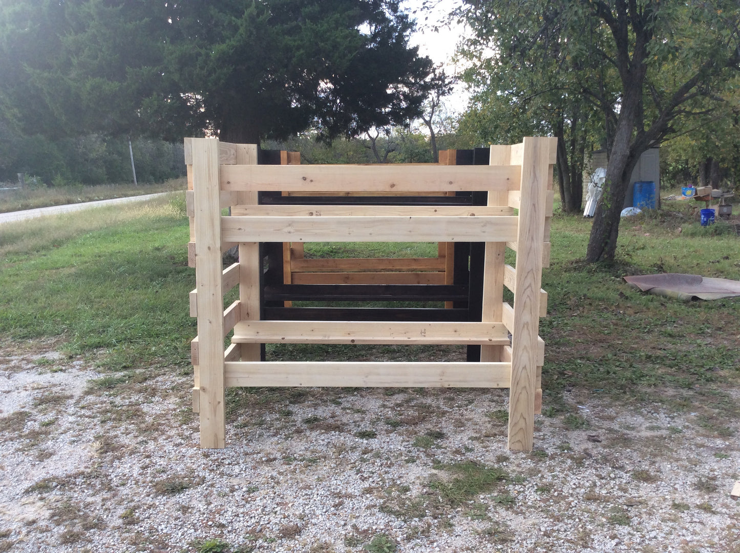 The Ozark Heritage: Handcrafted Solid Pine Twin Bunk Beds - High-Capacity 2x6 Construction - Custom Artisan Stained Finish