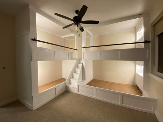 The Elegant Utah Bespoke L-Shaped Quad Bunk Suite - Artisan High-Capacity Build